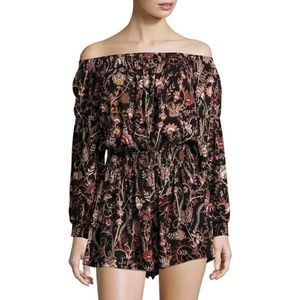 Off the shoulder floral romper